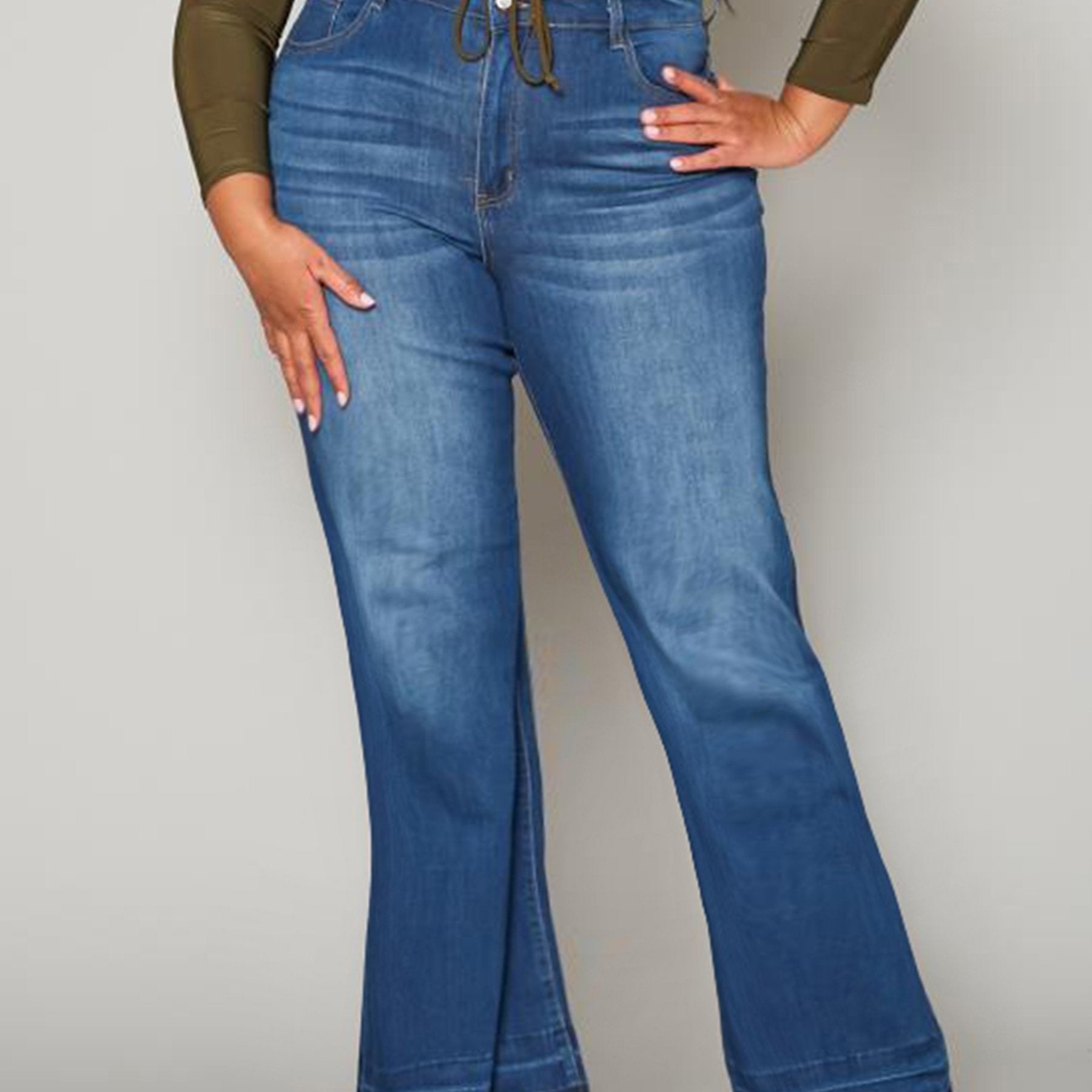  Casual Jeans Women's Raw Trim High Rise
