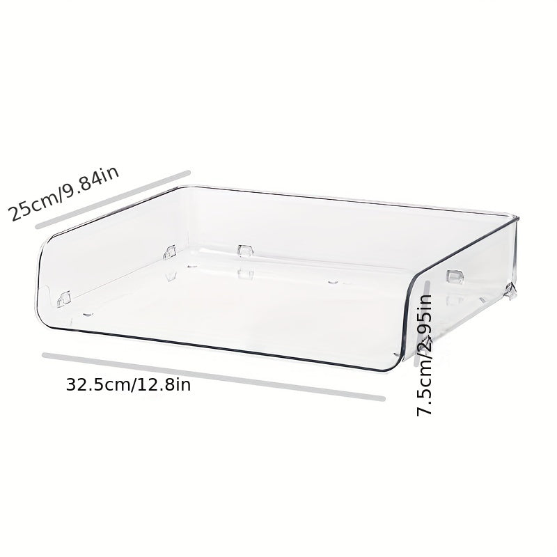 Acrylic File Storage Tray Stackable Desktop Box