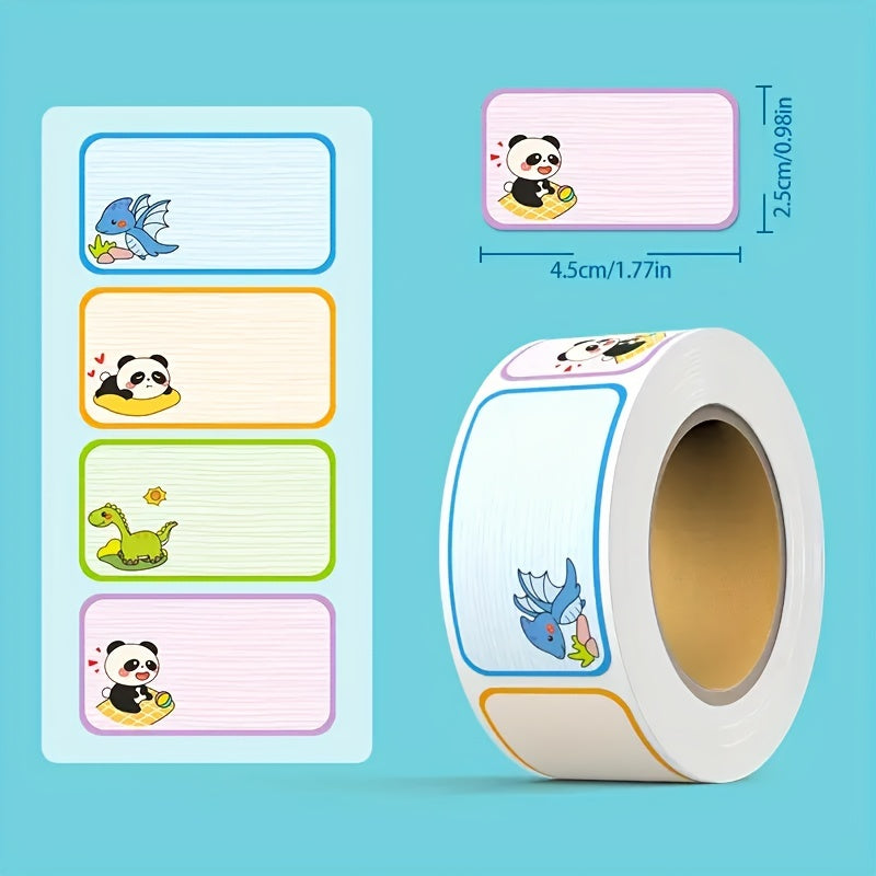 Cartoon Student Name Sticker Self-adhesive Waterproof Tear-resistant Memo