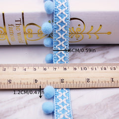 Pompom Lace Ribbon Sewing Accessories DIY Apparel Fabric Embroidery Iron On Hea