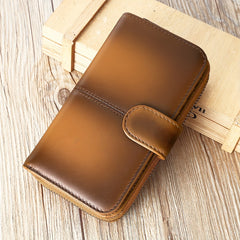 Top Layer Cowhide Vertical Women's Wallet with Card Slot