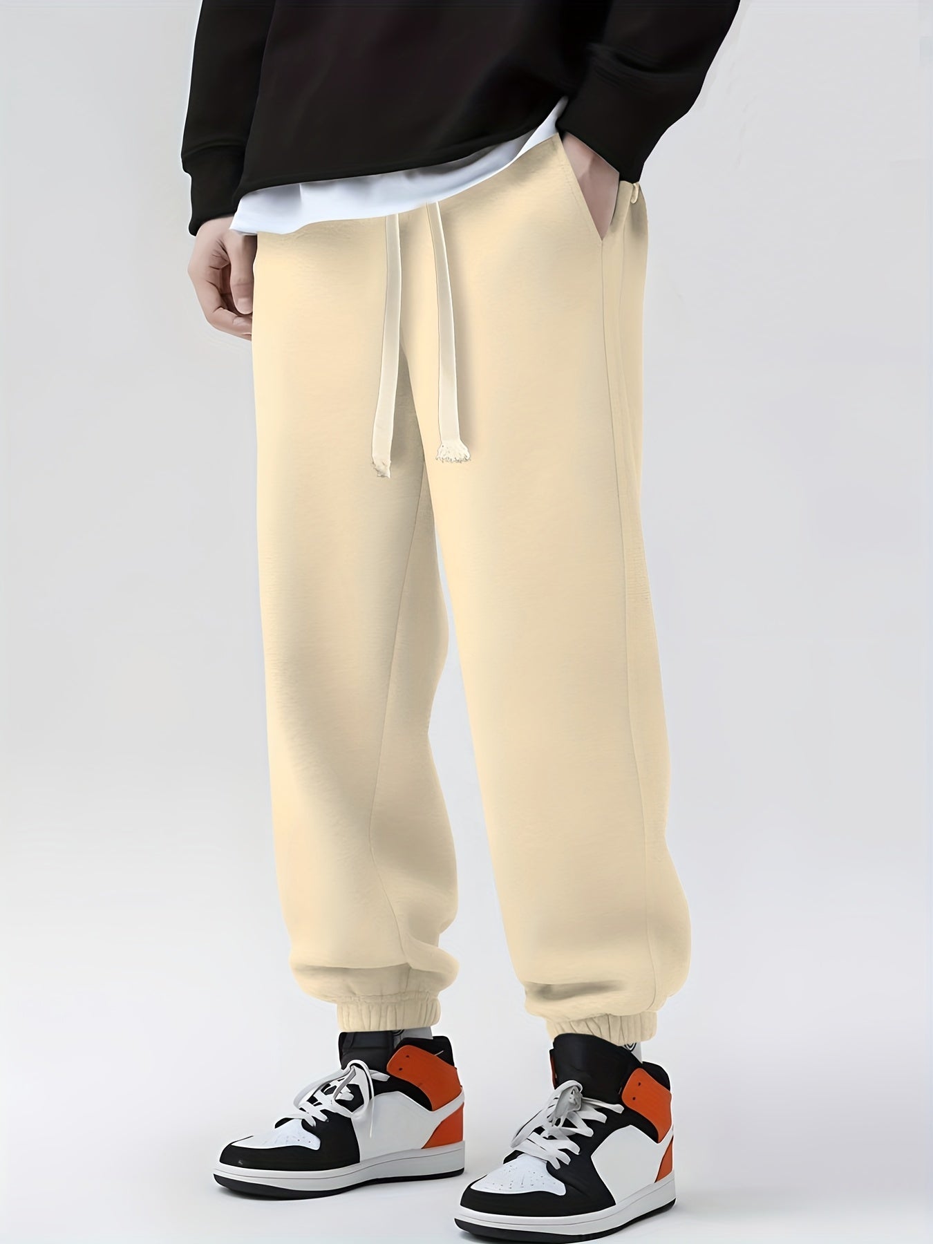 Men's Drawstring Sweatpants Loose Fit Joggers Spring Autumn