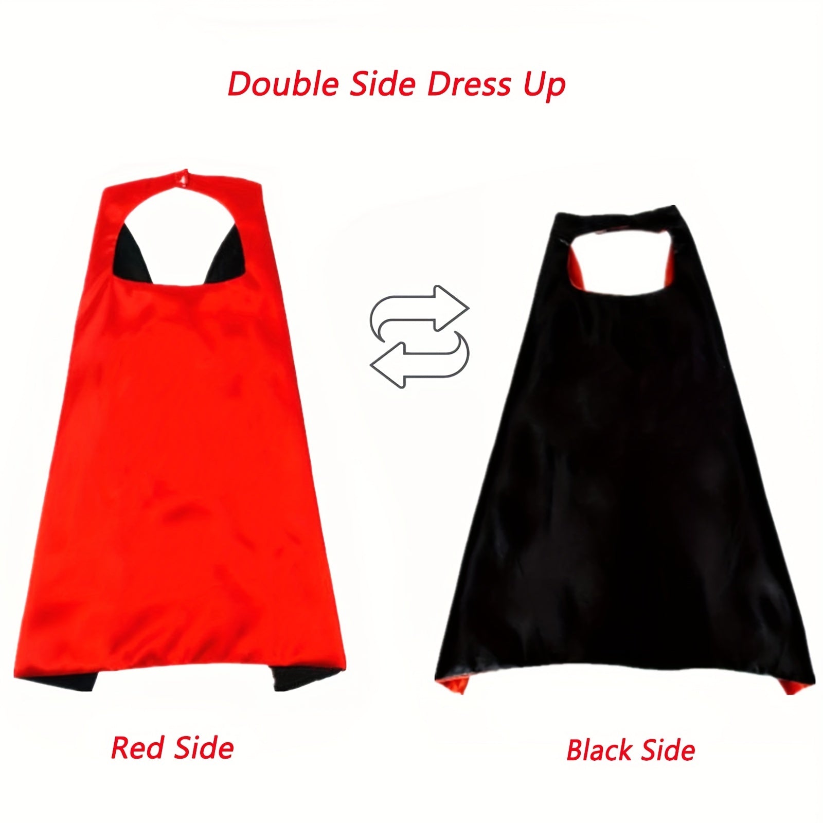 Superhero Cape & Mask Reversible Dress Up Costume Christmas Halloween Gift
