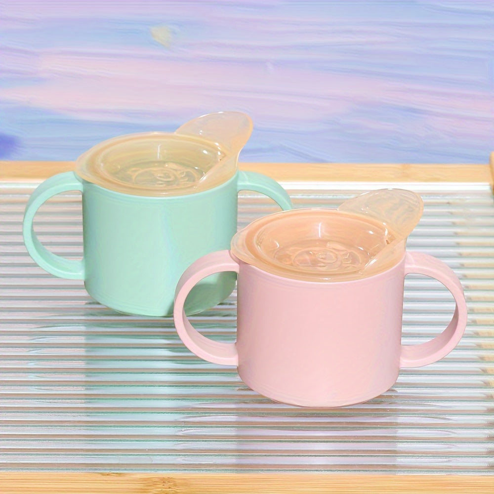 150ml Drinking Cup With Lid Double Handle Portable Water Cup