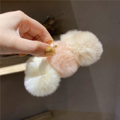 Fluffy Plush Hair Claw Clip Winter Hair Barrettes for Girls Woman