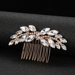 Emerald Green Rhinestone Hair Side Comb Tiara