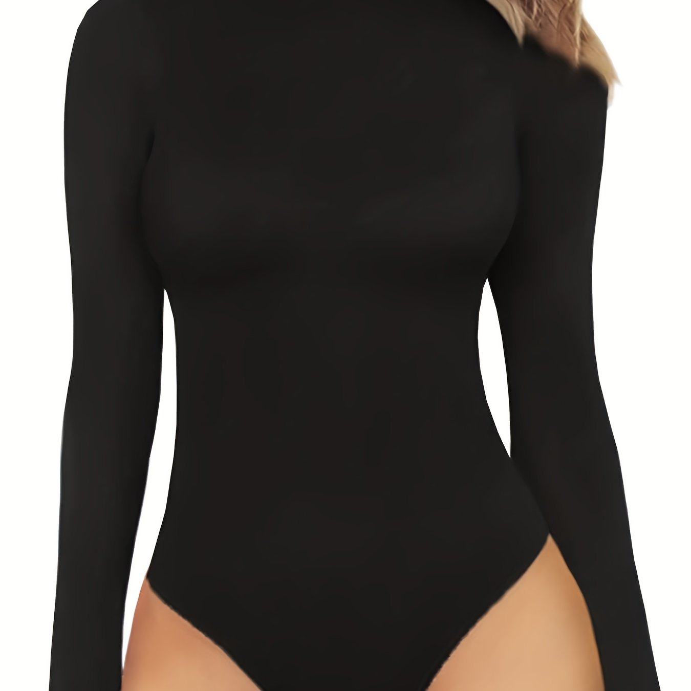 Seamless Shaping Bodysuit Tummy Control Slimming Long Sleeve Body Shaper