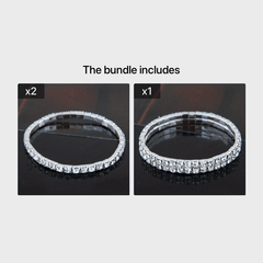 Men's Zircon Anklet Bracelet Dainty Faux Diamond Stretchy Anklet