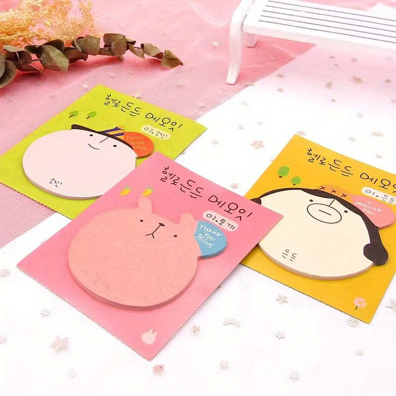 3pcs Cartoon Sticky Notes For Students & Office Workers