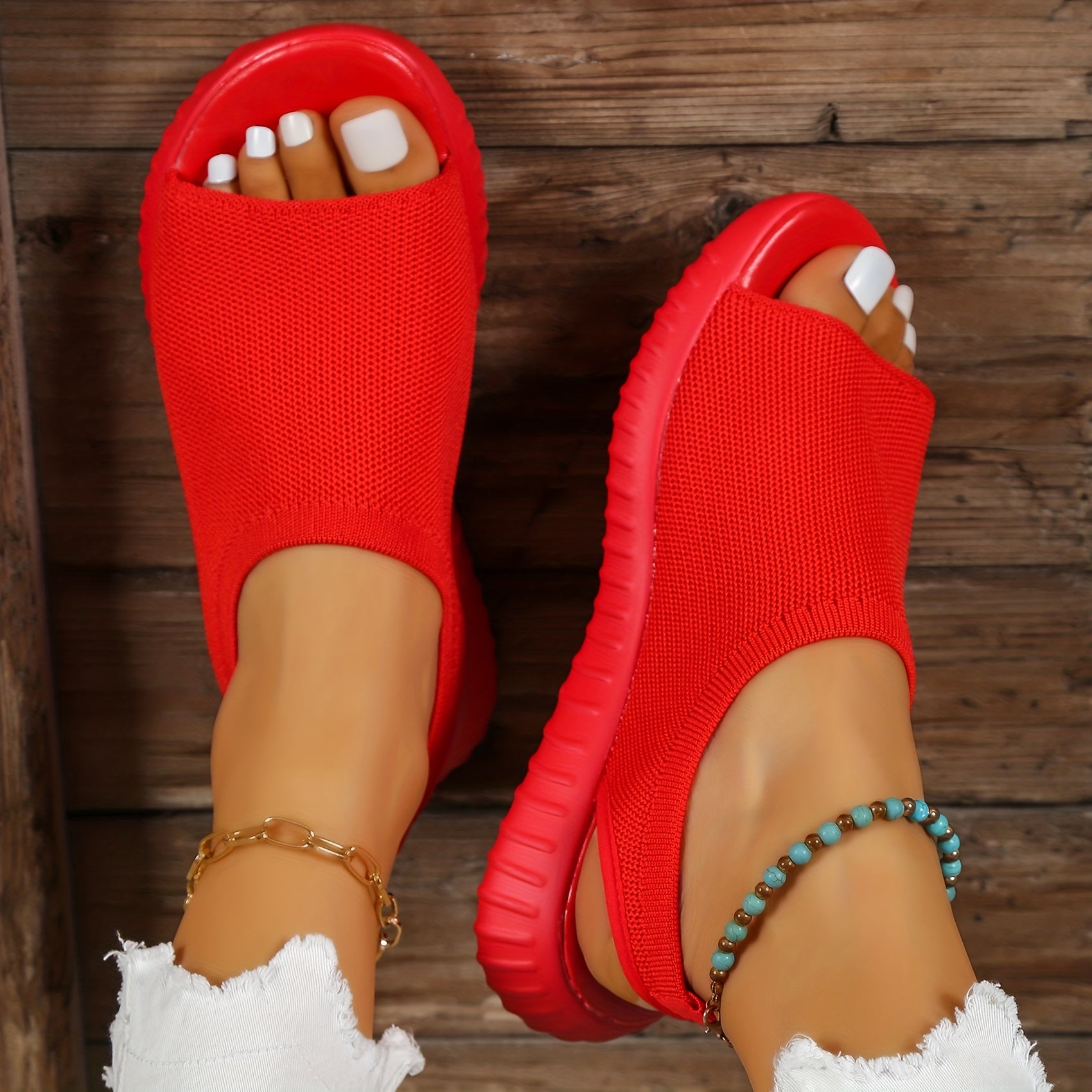 Women's Breathable Ankle Strap Sandals Comfortable Open Toe Shoes