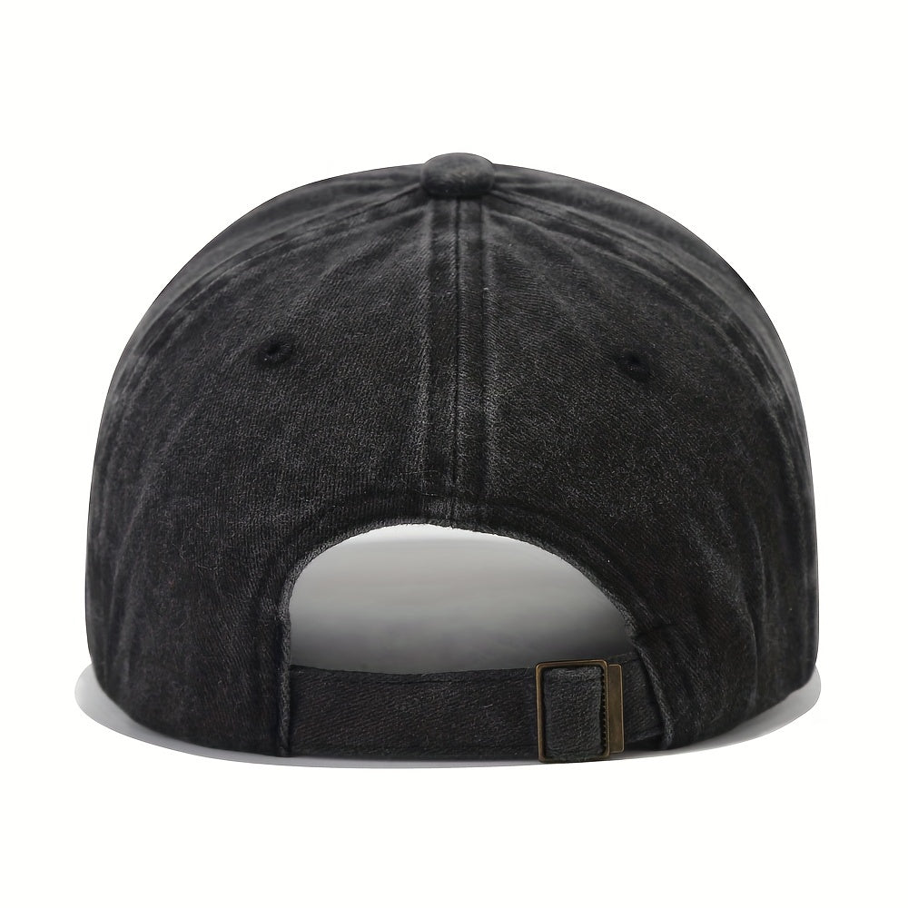 Funny Letter Print Baseball Cap Vintage Curved Brim Couple Outdoor Sports Hat