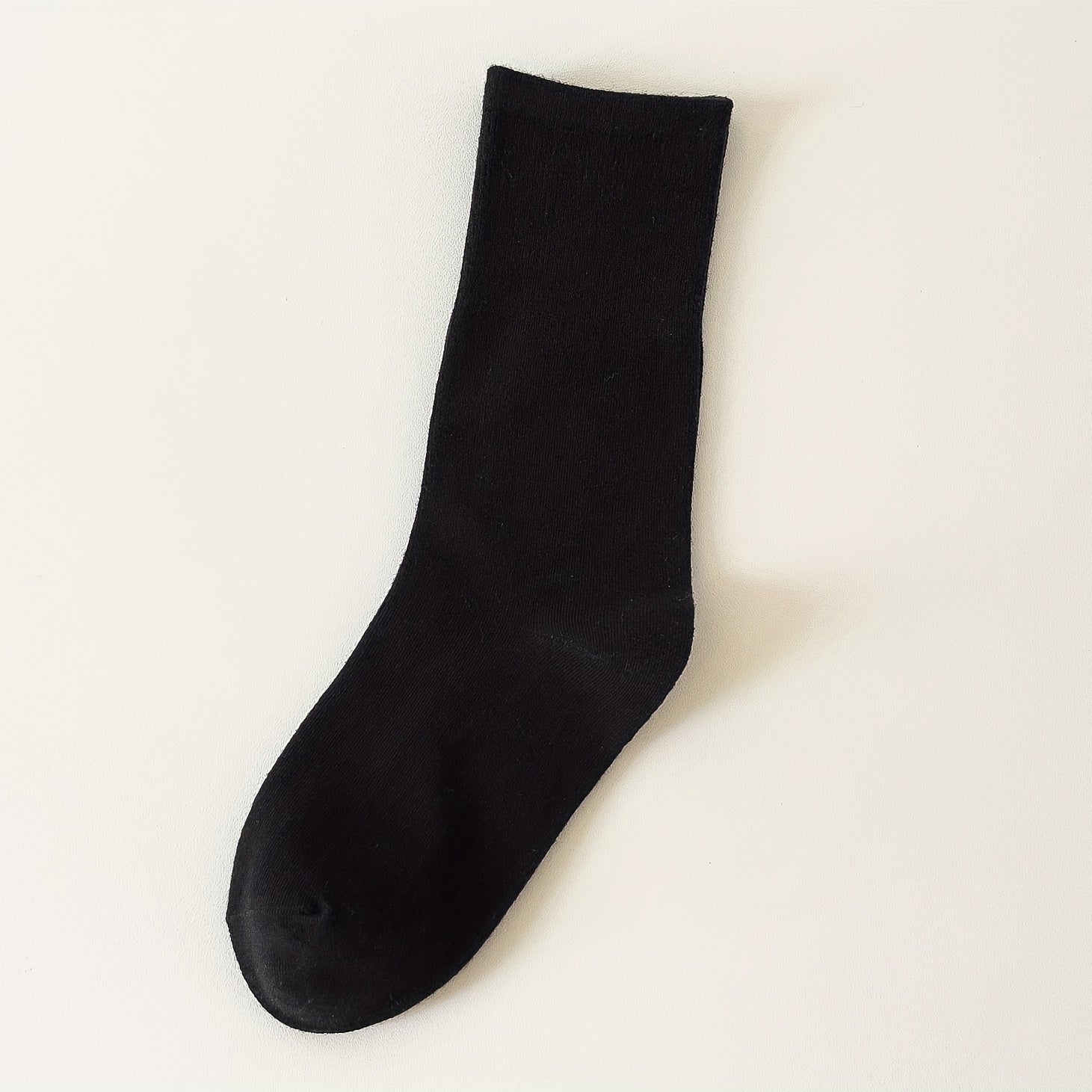 6 Pairs Ribbed Mid Tube Socks Breathable & Comfy Women's Stockings