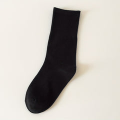 6 Pairs Ribbed Mid Tube Socks Breathable & Comfy Women's Stockings
