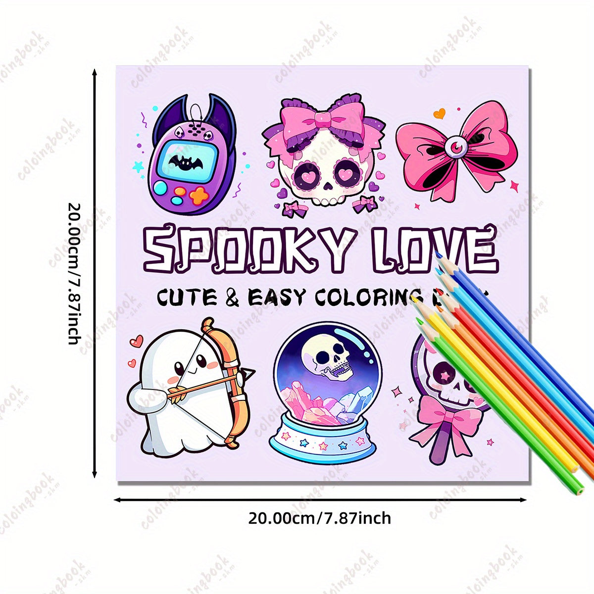 WTX Deluxe Spooky Love Drawing Coloring Book - 22 Pages