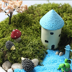 Cute Hedgehog Mushroom Micro Landscape Resin Figurines