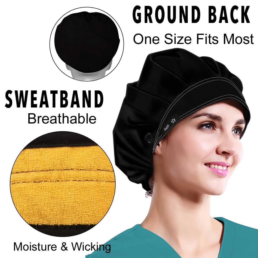 Adjustable Washable Working Cap Button Unisex Cotton Hats Print