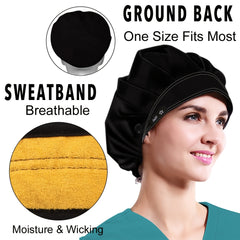 Adjustable Washable Working Cap Button Unisex Cotton Hats Print