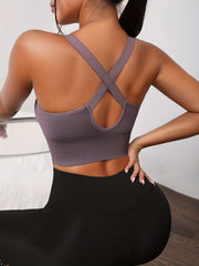 Cross Back Sports Bra for Women Workout Comfortable Breathable