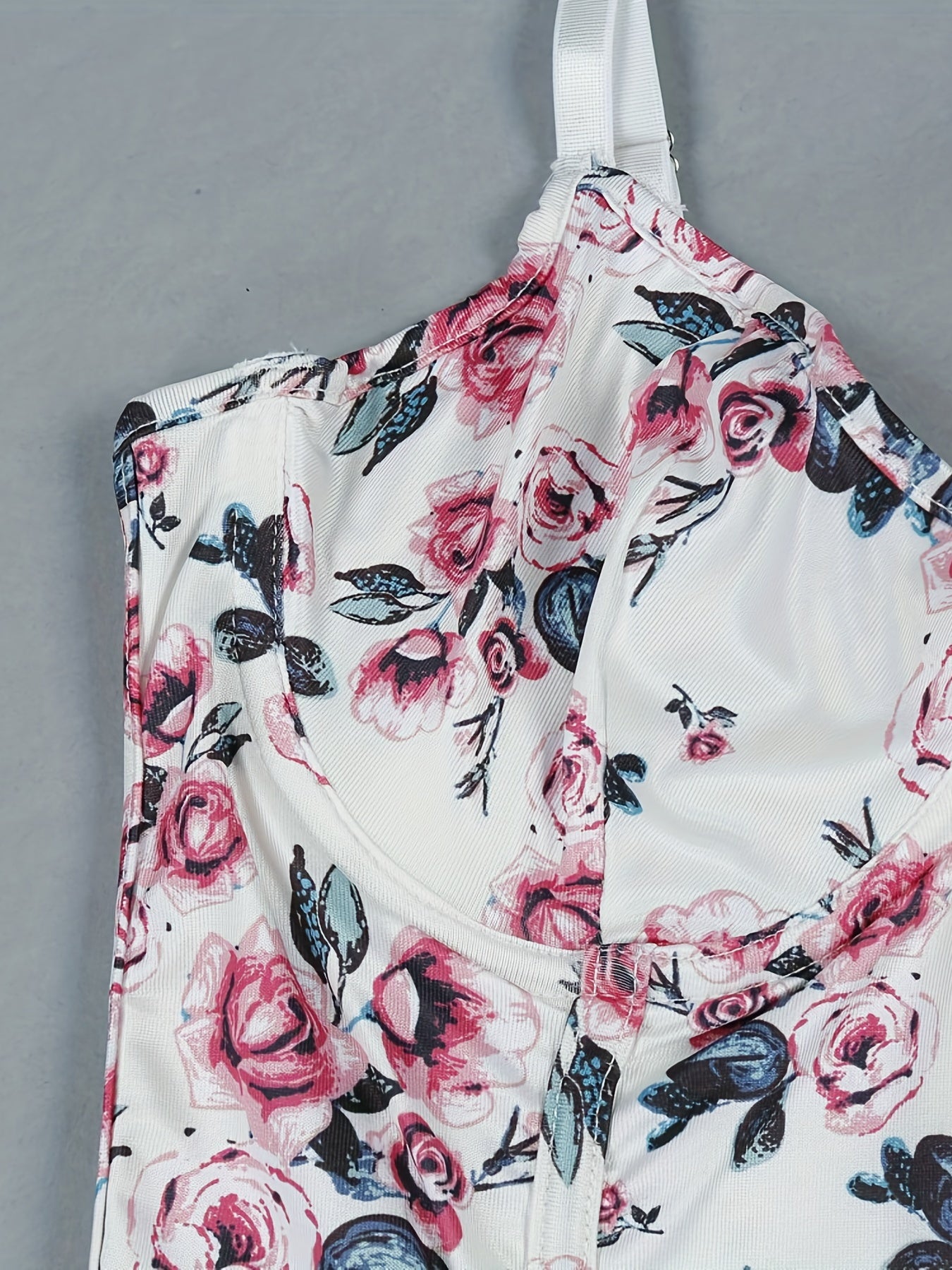 Floral Lace Lingerie Set Push Up Bra & Thong Panties