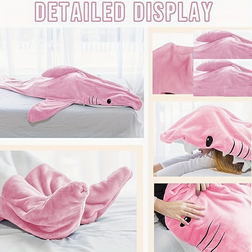 Funny Shark Blanket Warm Sleeping Bag with Hoodie