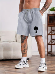 Ace Of Spades Print Men's Comfy Shorts