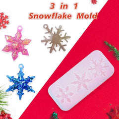 Christmas Snowflake Pendant Silicone Resin Mold Set