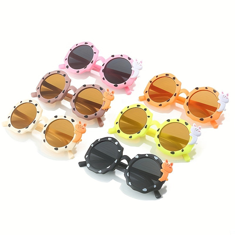 Boys Rabbit Round Frame Cartoon Sunglasses