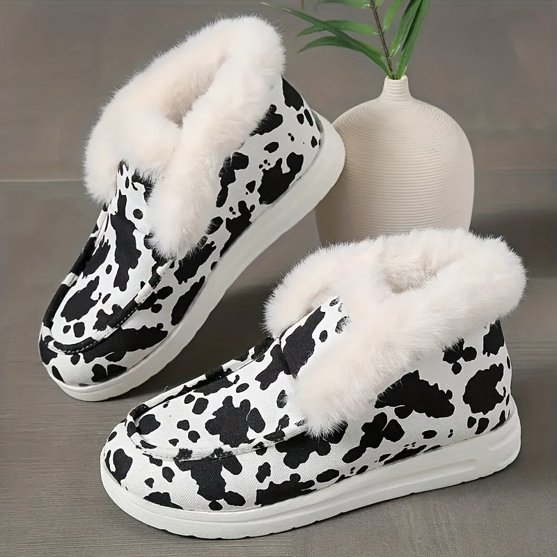 Fur Fleece Lined Snow Shoes Lightweight Non Slip Boat Shoes