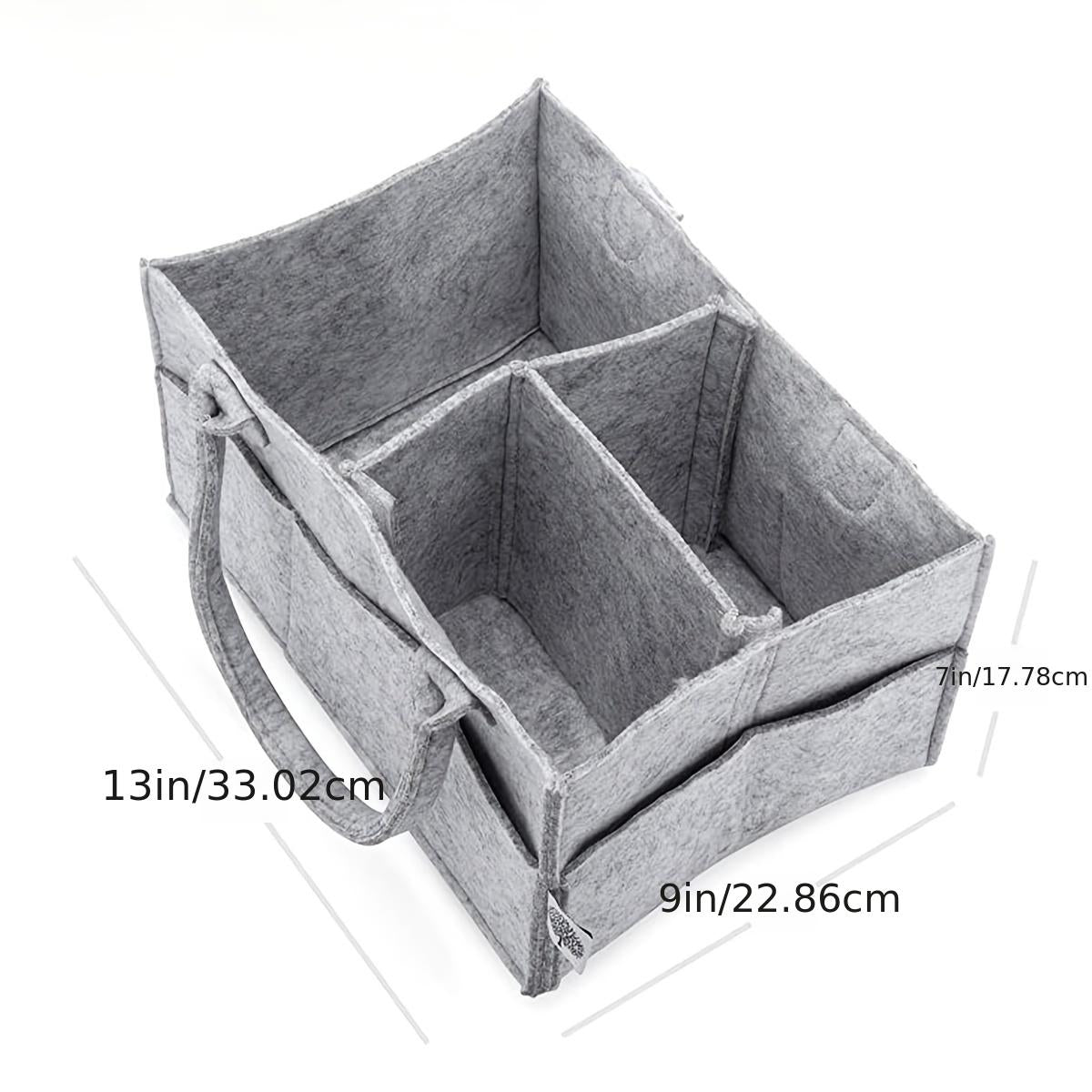 Gray Nursery Storage Box for Baby's Diapers, Nursery, Car