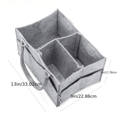 Gray Nursery Storage Box for Baby's Diapers, Nursery, Car