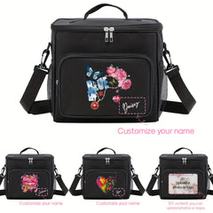 Custom Insulated Lunch Bag Personalized Name & Photo Shoulder Strap