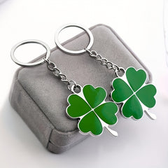 Four Leaf Clover Keychain Luck Couples Key Ring Creative Keychain