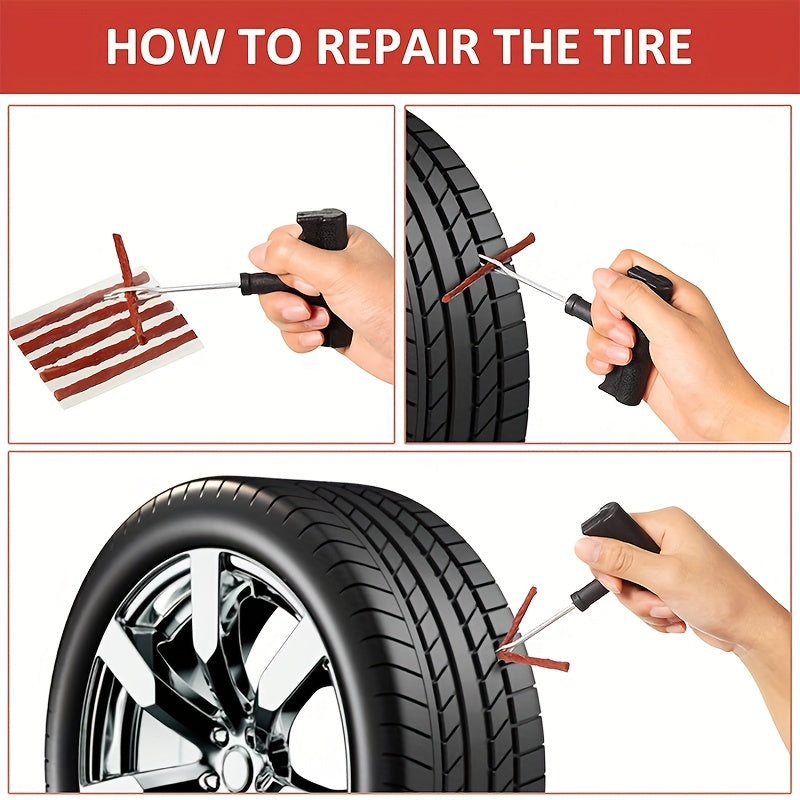 Car Tubeless Tire Seals Repair Strips with Glue for Tyre Plug Puncture