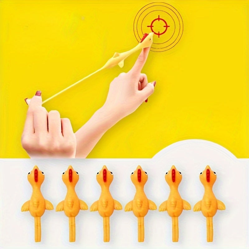 20pcs Soft Plastic Finger Catapult Chicken Game Kids Birthday Party Gift