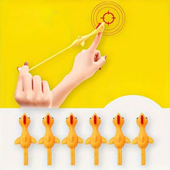 20pcs Soft Plastic Finger Catapult Chicken Game Kids Birthday Party Gift