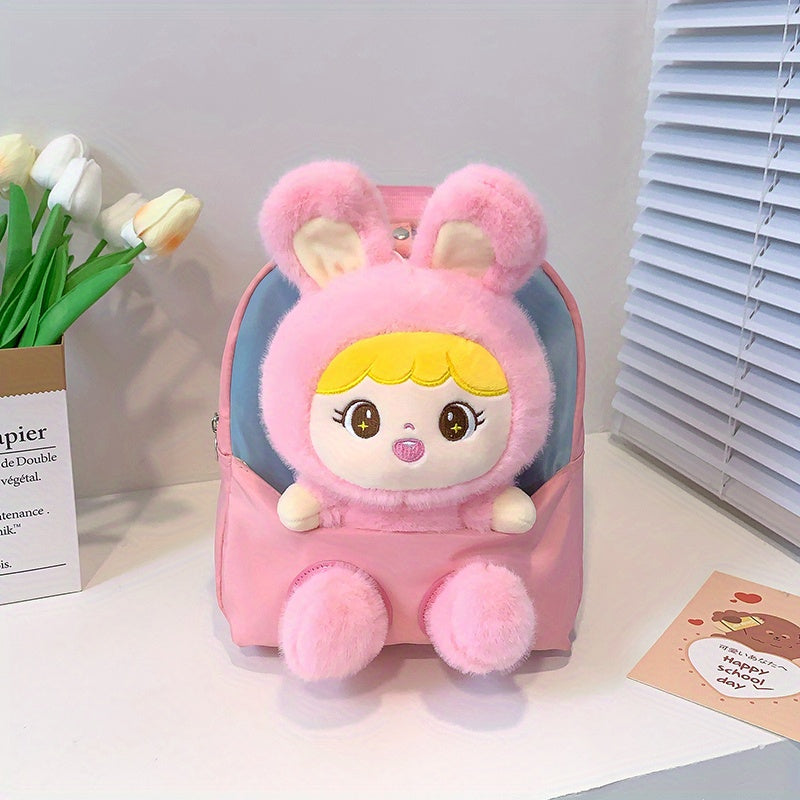 Kids Backpack with Removable Bunny for 3-8 Year Olds