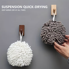 Chenille Hanging Towel Ball for Quick Drying Hands