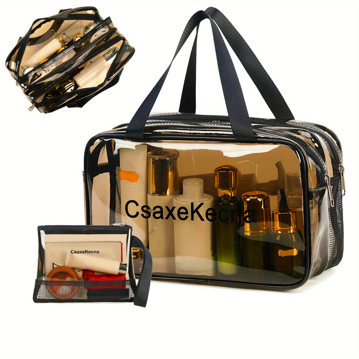 Large Capacity Transparent Cosmetic Bag Waterproof Storage Bag