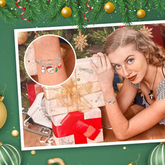 Christmas DIY Charms Bracelet Kit with Bangle Bracelets & Charms