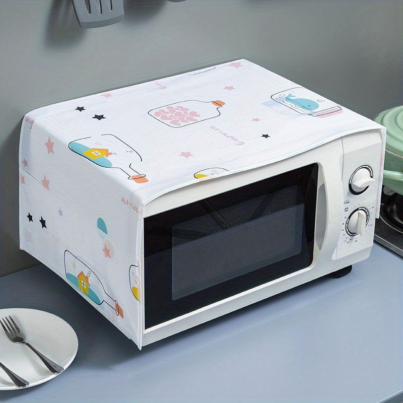 Cartoon Microwave Dust Cover Kitchen Oven Cover Towel Home Textile Decoration