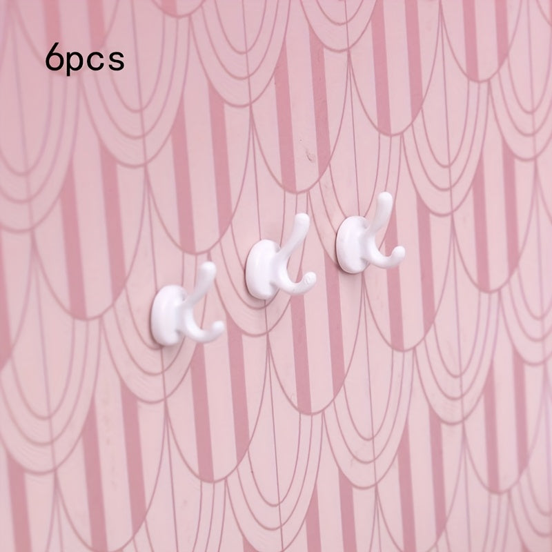 6pcs 1SET Dollhouse Wall Clothes Hook Mini Simulation No Glue