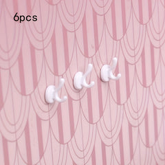 6pcs 1SET Dollhouse Wall Clothes Hook Mini Simulation No Glue