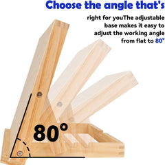 Wooden Easel Desktop Angle Stand Natural Wood