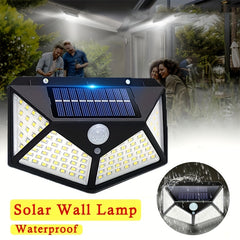 100LED Solar Wall Light Outdoor Waterproof Energy Saving