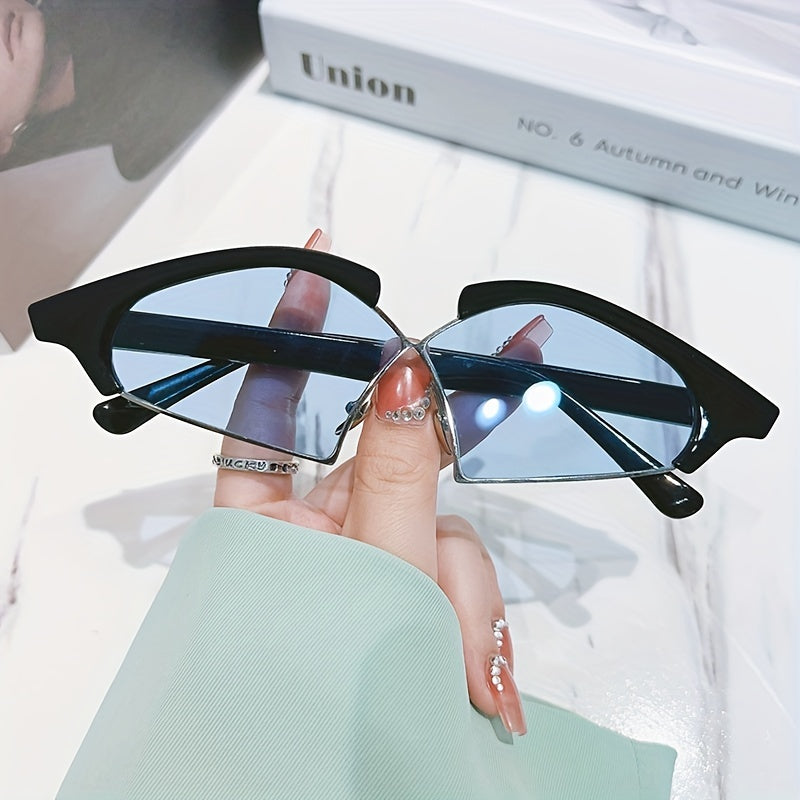 Y2K Cross Sunglasses Summer UV400 Sun Shades for Beach Party Club