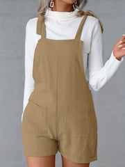 Casual Sleeveless Jumpsuit with Dual Pockets for Women