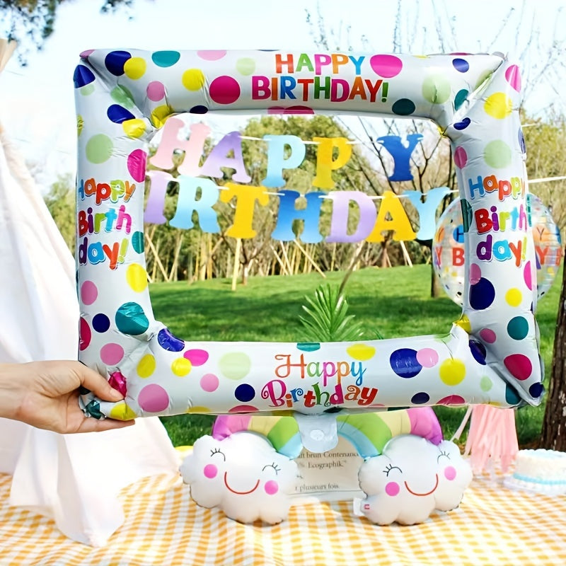 1pc Birthday Photo Frame Aluminum Balloon Party Decoration