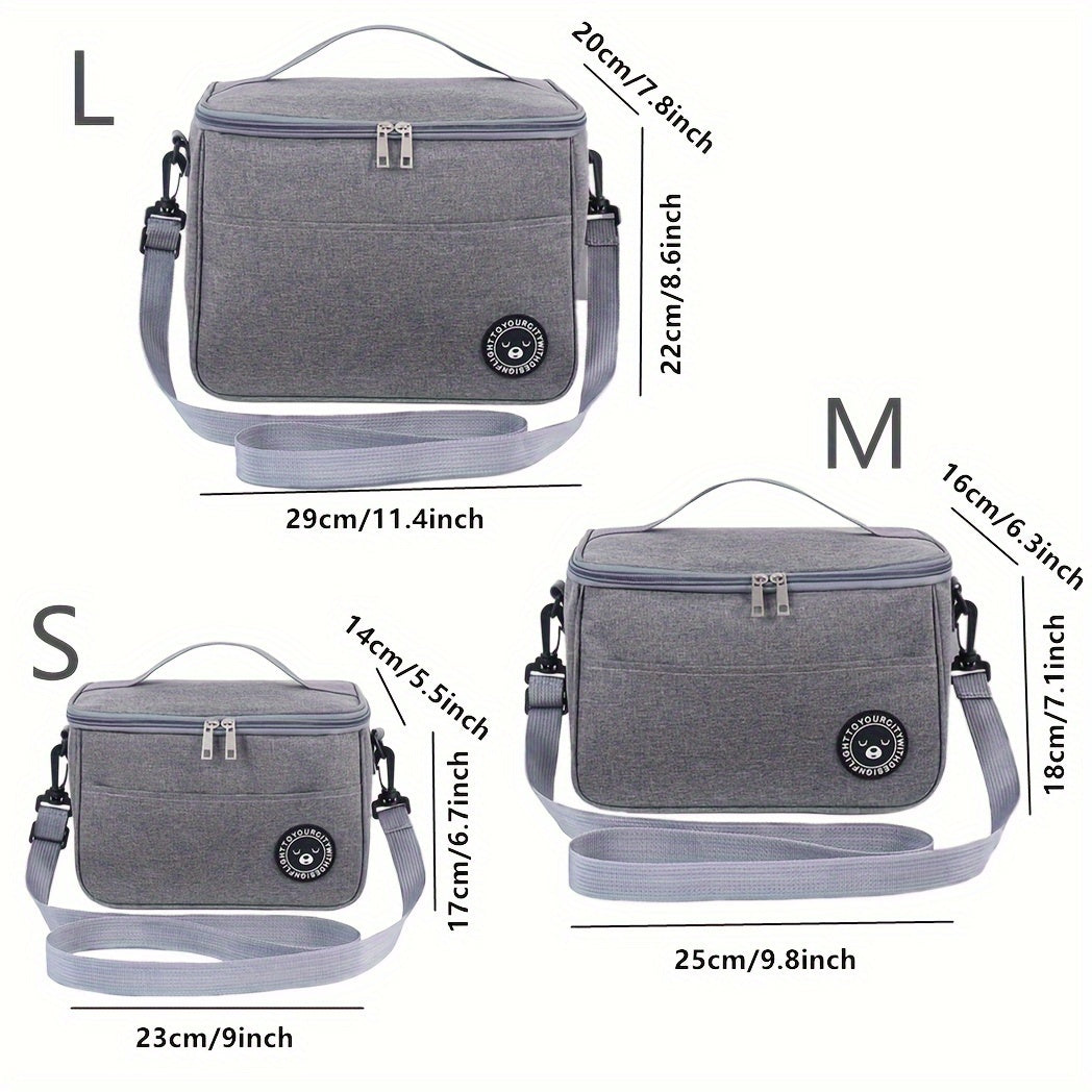 Large Capacity Portable Lunch Bag Cationic Oxford Cloth Thermal Bento Bag