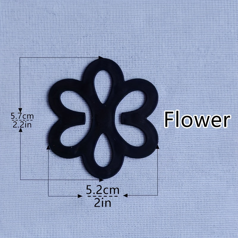 4pcs Flower Bra Strap Clips Non-slip Buckle Women's Lingerie Accessories