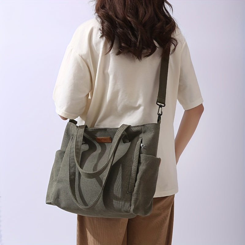 Vintage Crossbody Bag Retro Canvas Shoulder Tote Bag